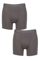 Mens 2 Pack SLG Baselayer Boxer Shorts Shiver S - Grey - Size: Small