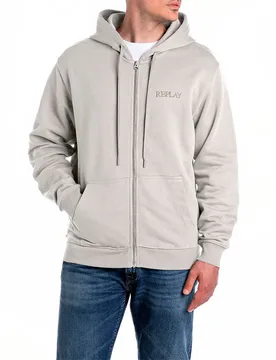 Felpa Con Zip M3083.000.23802 Alabaster L - Replay - FashionsVida