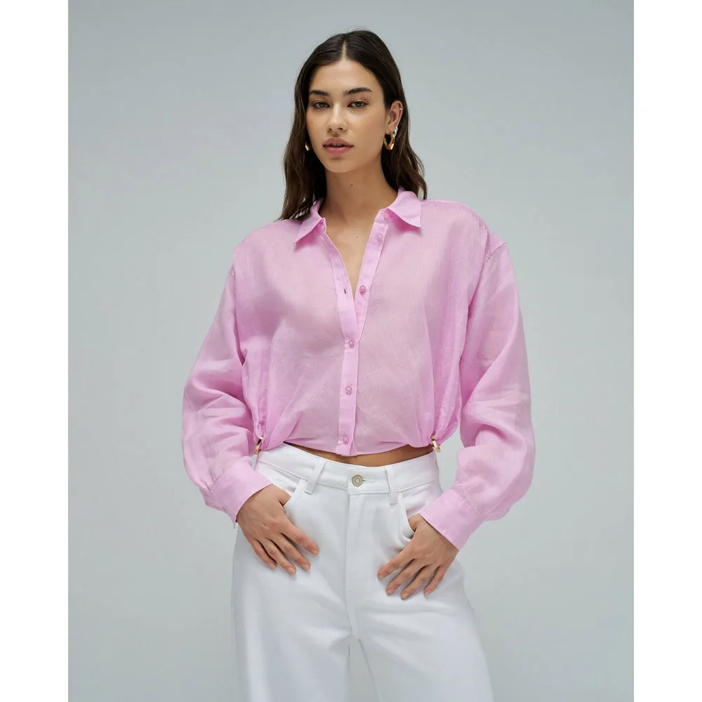 Camisa cropped loose fit de mujer - Salsa Jeans - FashionsVida