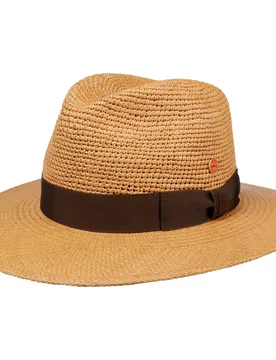 Ricardo Crochet Panama Hat by - camel - Size: 58 cm - Mayser - FashionsVida