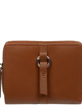 Womens 'Luciana' Tan Leather Purse - One Size - NiNa Amora - FashionsVida