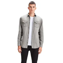 Camicia A Maniche Lunghe Essential Sheridan Light Grey Denim L