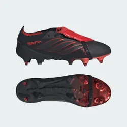 Scarpe da calcio Predator Elite L-TECH Fold-Over Tongue Soft Ground 42 2/3 Core Black / Core Black / Vivid Red