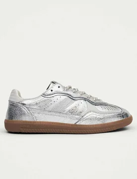 Tb.490 Leather Metallic Trainers Silver female - Alohas - FashionsVida
