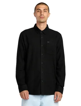 Chemise à Manches Longues Caden Solid Antique Black S - Volcom - FashionsVida