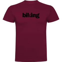 Maglietta A Maniche Corte Word Biking Dark Red