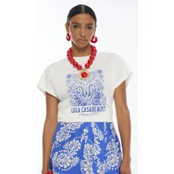 Camiseta de mujer boho con estampado posicional