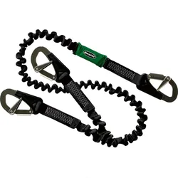 Hook Safety Line Elastic Black One Size unisex