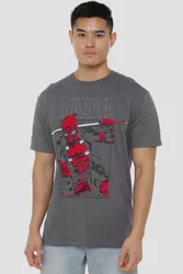 Unisex Deadpool Sword T-Shirt in Grey Size: 3XL - Grey - Size: 3XL