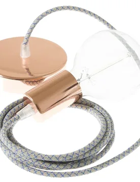 Cables Suspension Luminaire Rd65 Lozenge 2 M Diy Steward Blue / Copper One Size - Creative - FashionsVida