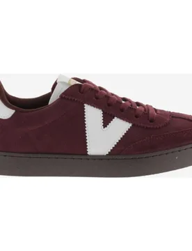 Zapatillas de serraje unisex con piezas en contraste y cordones al tono - Victoria - FashionsVida