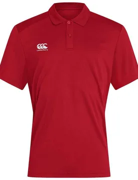Mens Club Dry Polo Shirt (Red) - Size Small - Canterbury - FashionsVida