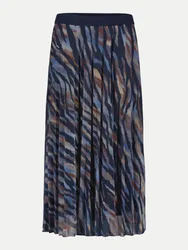 Plisseerock mit Animalprint Mehrfarbig 38