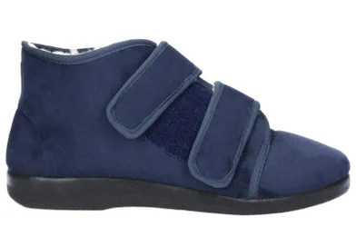 Mens Med Torbay Extra Wide Fit Slipper - Navy - Size Uk 9