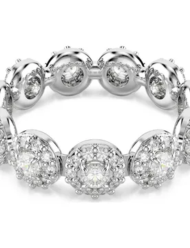 Anello Una Angelic, Taglio Round, Bianco, Placcato rodio 50 - Swarovski - FashionsVida