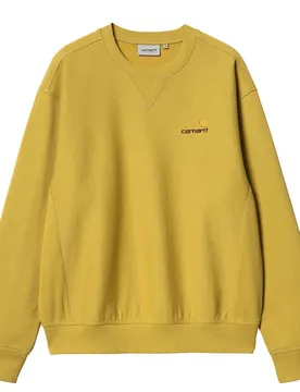 American Script Sweatshirt - Sweatshirt-Crewneck - gelb - Herren - Size: S - Carhartt WIP - FashionsVida