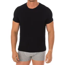 Mens Bamboo Short Sleeve Undershirt Q603 - Black - Size Medium