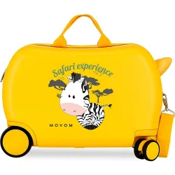 Maleta infantil 2 ruedas multidireccionales adventures con capacidad de 28l en ocre