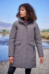 Marlow Womens Extreme Down Waterproof Parka - Grey - Grey - Size: 20