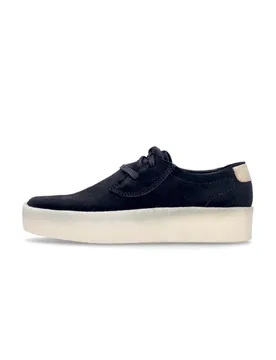 Scarpa Lifestyle Uomo Ashcott Cup Black Suede - Clarks - FashionsVida