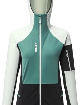 Skitourenjacke Pierra Ment Hoodie W Bottle Seaweed für Damen Größe XS Grün - Millet - FashionsVida