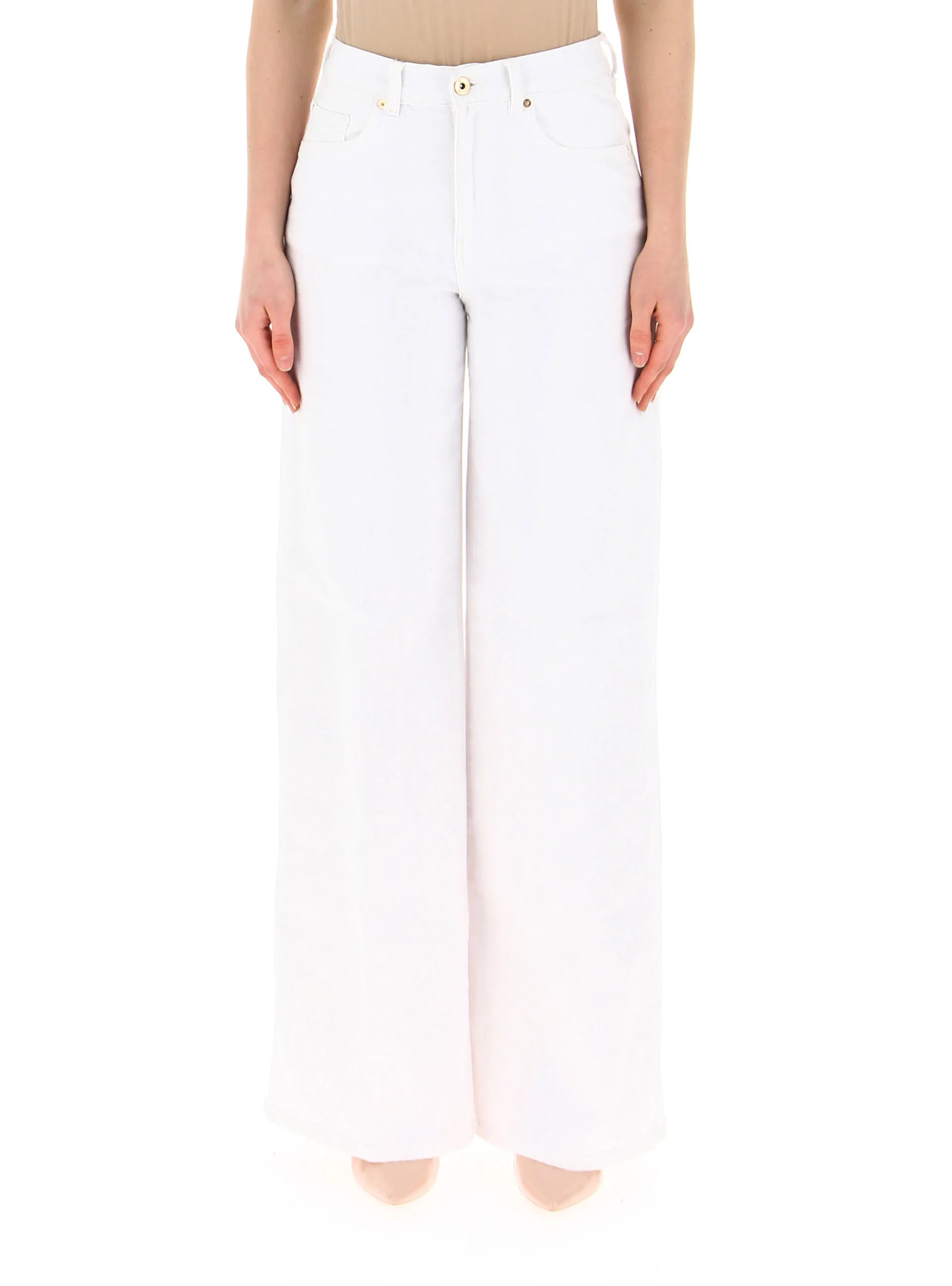 FRACOMINA Jeans wide leg BIANCO 29 - Fracomina - FashionsVida