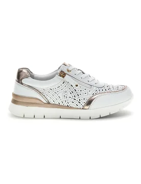 Sneakers bianche traforate in pelle con suoletta estraibile 33314 40 - PRIMA RIGA - FashionsVida