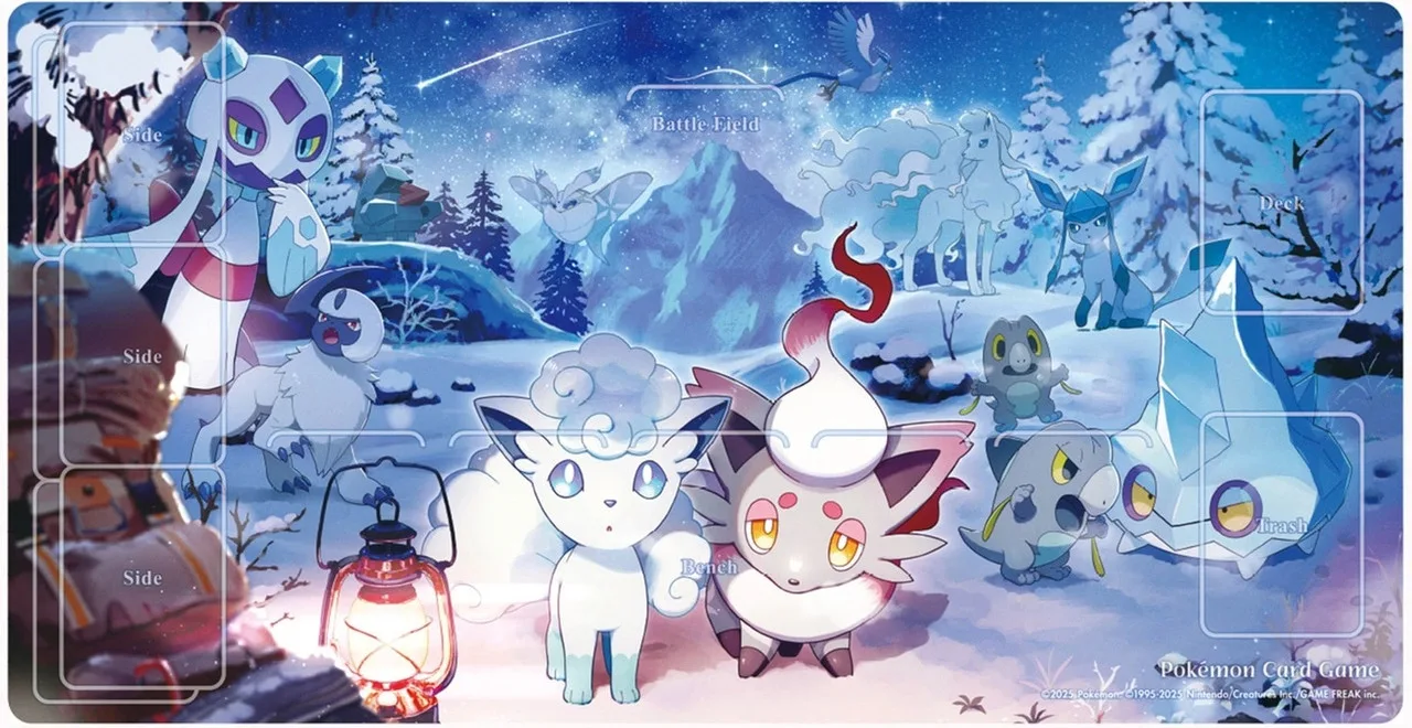 Pokemon Center Japan - Snowy Gathering Playmat - Pokémon - FashionsVida