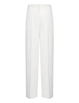 Pantaloni donna - pantalone wide leg chino - bianco - Dondup - FashionsVida