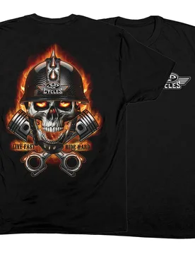 Live Fast, Ride Hard. Motorcycle Parts and Accessories Flame Skull T-Shirt. Summer Cotton O-Neck Short Sleeve Unisex T Shirt New - Aliexpress - FashionsVida