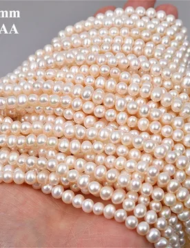 Mm 4A Natural Freshwater Round Shape White Pearl Isolated Loose Bead Women's Gift Jewelry DIY Necklace Bracelet Accessories - Aliexpress - FashionsVida