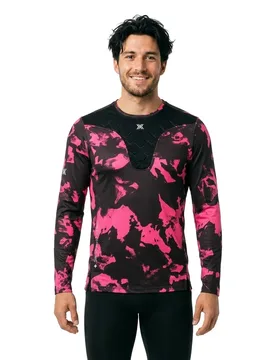 Maglietta A Maniche Lunghe Corefusion Run Wolfpack / Black / Neo Pink Winter L - X-BIONIC - FashionsVida