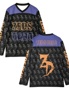 Zeds Dead Music Festival Hockey Jersey V-Neck Long Sleeve Loose Top T-shirt Women Men Sportwear Shirts - Aliexpress - FashionsVida