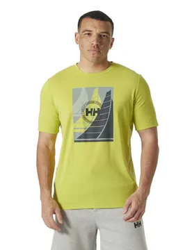 T-shirt à Manches Courtes Race Sailing Cyber Lime S - Helly Hansen - FashionsVida