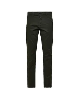Chino SLH 175 oliva 34/L34 - Selected - FashionsVida