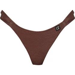 Braga de bikini mini y estampado con lurex
