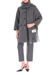 Cappotto con sciarpa GRIGIO 40