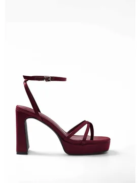 Sandalias de tacón de muje con tiras y plataforma - Mim - FashionsVida