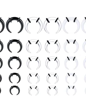 Pcs 14G-6G Acrylic Septum Stretcher Kit Pincher Tapers Septum Ring C Shape Expander with Black O-Rings for Stretching Pierced - Aliexpress - FashionsVida