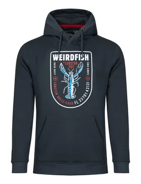 Weird Fish Mckay Front Print Hoodie Sweatshirt Size 4XL - holiday-shop holiday-shop mens-summer-shop men men all-mens men sweatshirts-hoodies men swea - Navy - FashionsVida