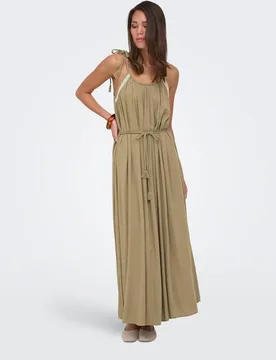 Vestido largo con cuello redondo y tirantes - JDY - FashionsVida