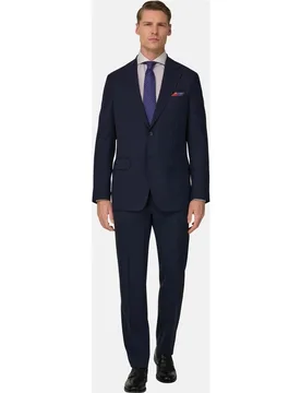 Traje de raya diplomática de 100 % lana travel - Boggi Milano - FashionsVida