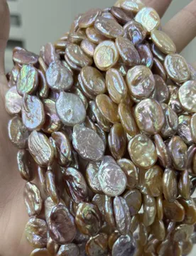 Natural Pearl 11x14-12x15mm Round Purple Orange Freshwater Necklace Semi-Finished Baroque DIY Materials Accessories Jewelry - Aliexpress - FashionsVida