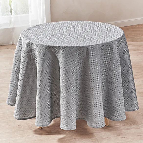 Tischdecke silbergrau, Ø 140 cm - 3Pagen - FashionsVida