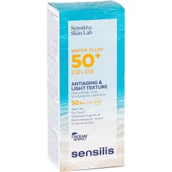 Ultra Fluido Acuoso Protector Solar Water Fluid SPF 50+ Antiedad Fluido con Color 40 ml