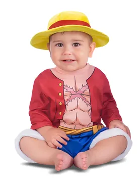 One Piece Ruffy-Kostüm für Babys rot-blau-gelb - VIVING COSTUMES / JUINSA - FashionsVida