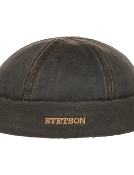 Old Cotton Docker Hat by - brown - Size: M (56-57 cm) - Stetson - FashionsVida