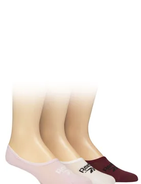 Mens and Women's 3 Pair Essentials Cotton Ped Socks Sand / White / Burgundy 2.5-3.5 UK - Assorted - Size: 2.5-3.5 UK - Reebok - FashionsVida