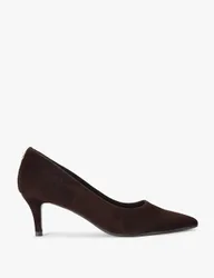 Suede Pointed Court Shoes Brown female