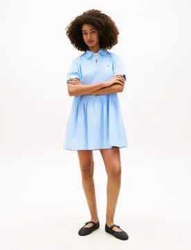 Vestido de mujer camisero con detalles de volantes - Tommy Jeans - FashionsVida